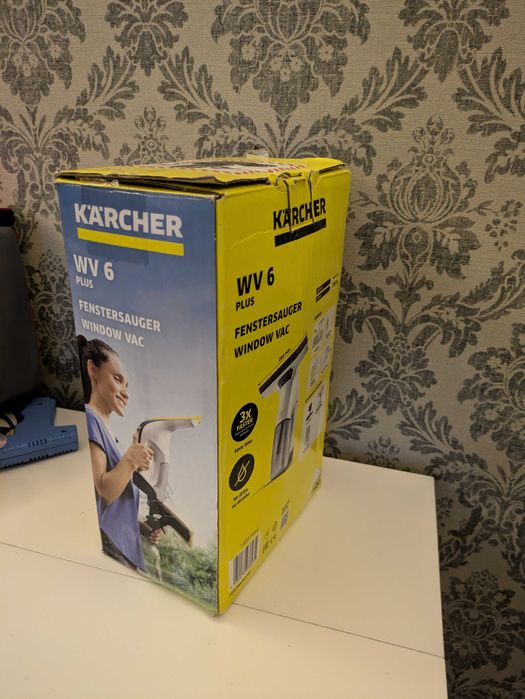 Aspirator geamuri alb Karcher WV6 - impecabil, folosit o singură dată