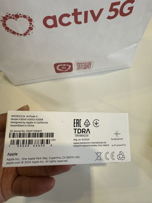 AirPods 4 EAC  запечатный