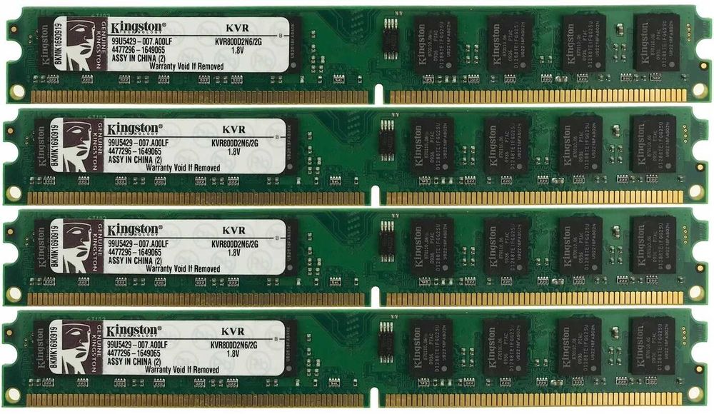 RAM 8GB 4x2gb Kingston ValueRAM DDR2 800Mhz