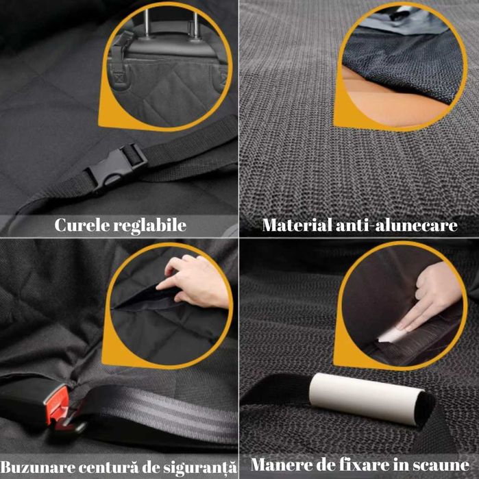 Husa de protectie auto bancheta spate si portbagaj, transport animale