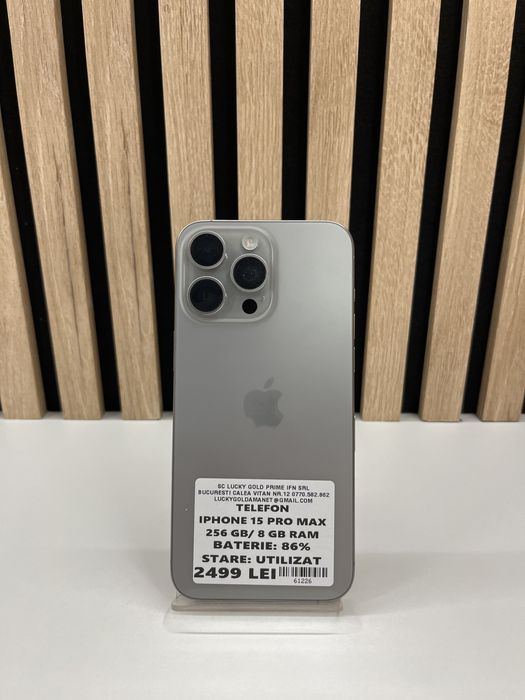 Iphone 15 Pro Max 256Gb/86% Baterie GARANTIE/FACTURA #61226