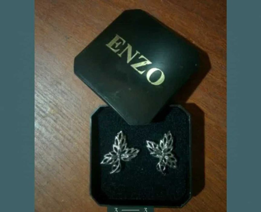 Серьги листики, бижутерия