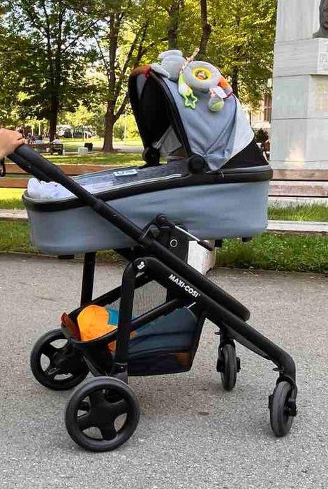 Детска количка Maxi Cosi Lila CP Essential Black + кош за новородено