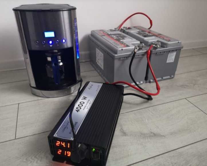 Sistem OFF-GRID complet 740W pe 24V  SINUS PUR 4000W 24V,