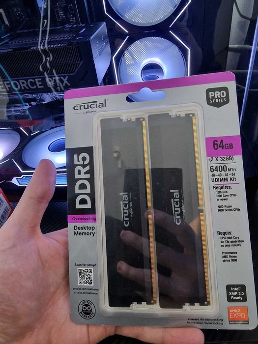 Crucial DDR5 Pro 64GB 6400MHz kit, NOU SIGILAT