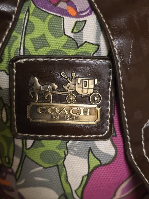 Coach дамска многоцветни чанта