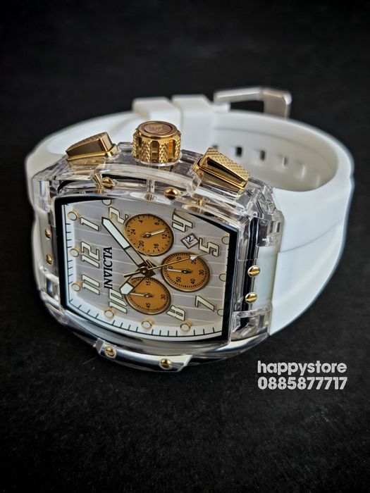 INVICTA Ghost white/gold 47 mm, Инвикта нов ръчен часовник
