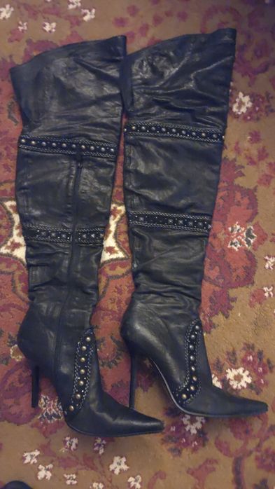 Cizme piele stil pretty woman