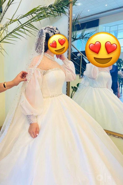 Свадебное платье, одето один раз!