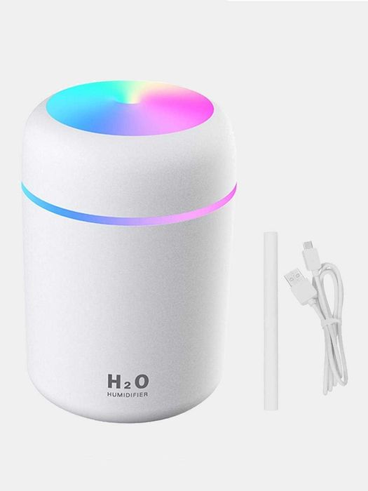 Увлажнитель воздуха H2O, компактный размер, RGB подсветка, бесшумный