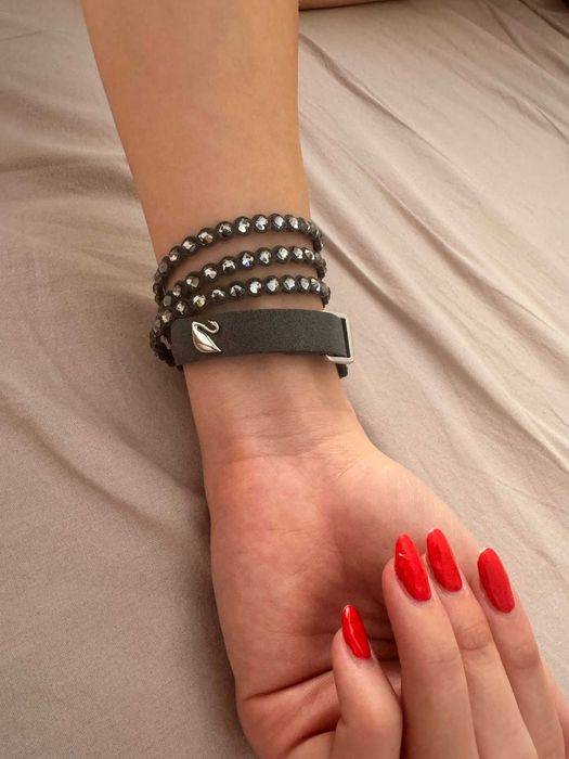 Bratara de piele Swarovski