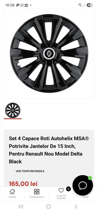 Capace renaul negre sigilate 15