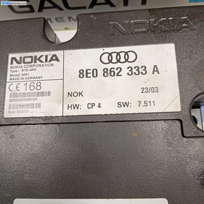Unitate Modul Calculator Bluetooth Telefon Audi A8 D3 2003 - 2010 Cod 8E0862333A [272M0]