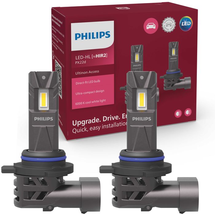 LED крушки PHILIPS Ultinon Access H1/H3/H4/H7/H8/H11...12V-6000K-к-т