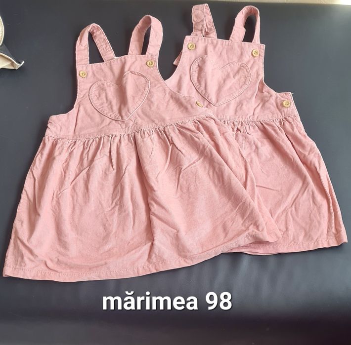 Sarafan rochie salopetă roz fete h&m toamnă mărimea 98 GEMENE