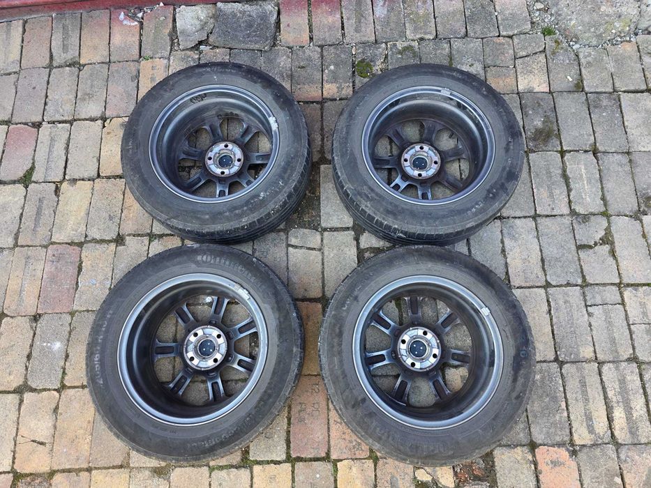 Set Roti Vara cu JANTE ORIGINALE Ford Ecosport din ALIAJ 16 inch + Senzori presiune + Cauciucuri Vara Continental