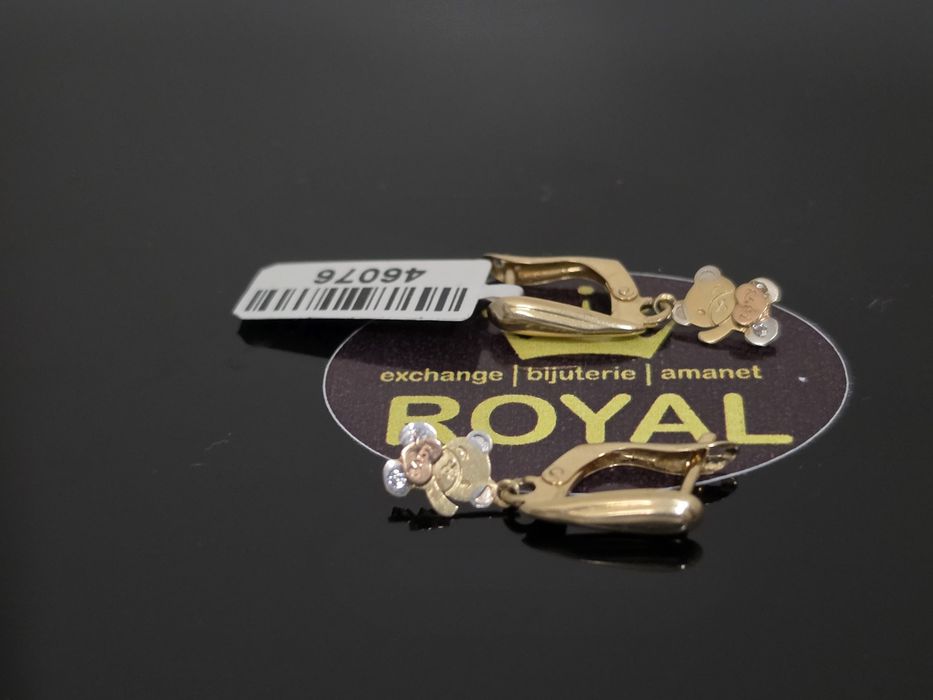Bijuteria Royal: Cercei aur 14k/2.05 gr