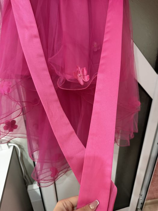 Розова официална рокля