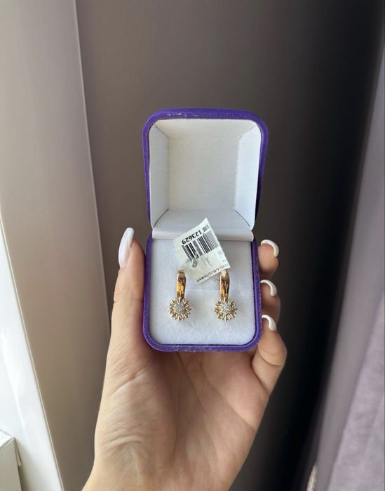 Золотые серьги Алтын-Ай