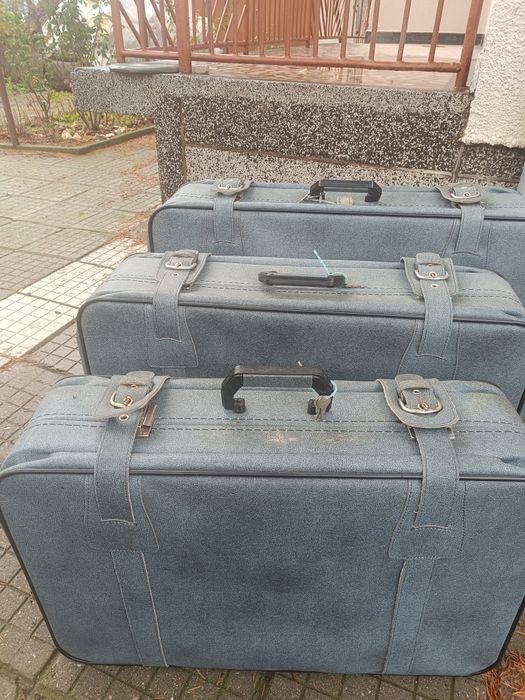 3 куфара от естествена кожа