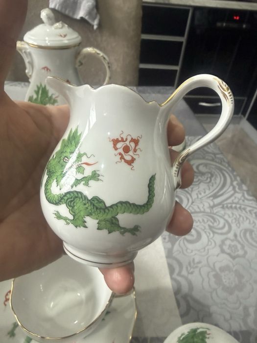 Сервиз майсен зелени дракони