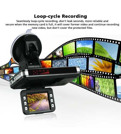 Camera auto DVR cu Detector radar incorporat LASER+