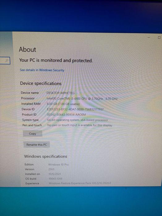 Vand PC HP ProDesk 600 G2 MT, i3, 8 gb RAM, 256 ssd + 512 gb hdd!