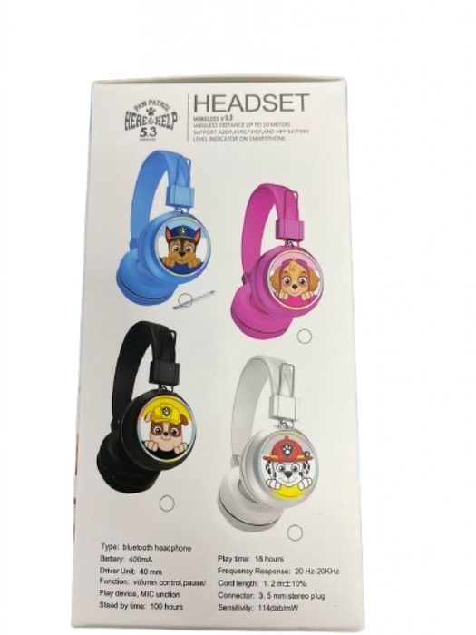 Детски супер удобни безжични слушалки Пес Патрул
