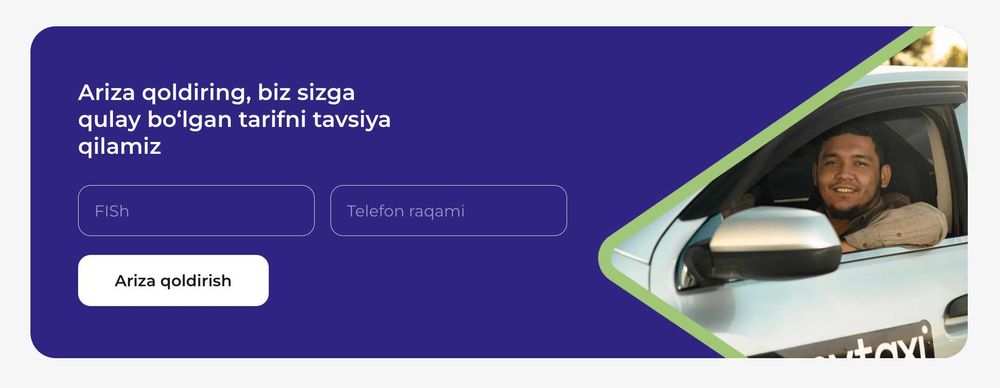 Такси - прием на работу онлайн. Taksi - ishga onlayn ro‘yxatdan o‘tish
