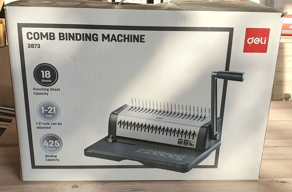 Продаётся новая машинка для переплета Deli 3873