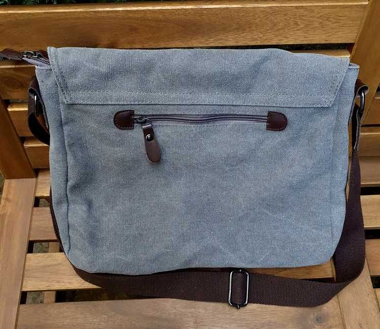 Geanta de umar (laptop) Kono, gri, noua