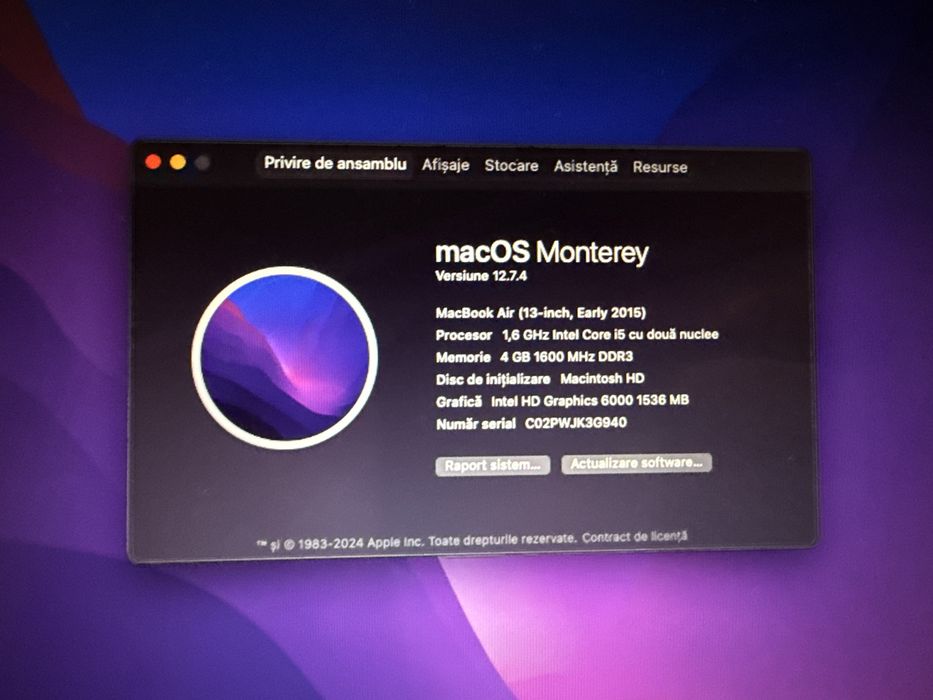 Laptop Apple Macbook Air 2015 - perfect functional