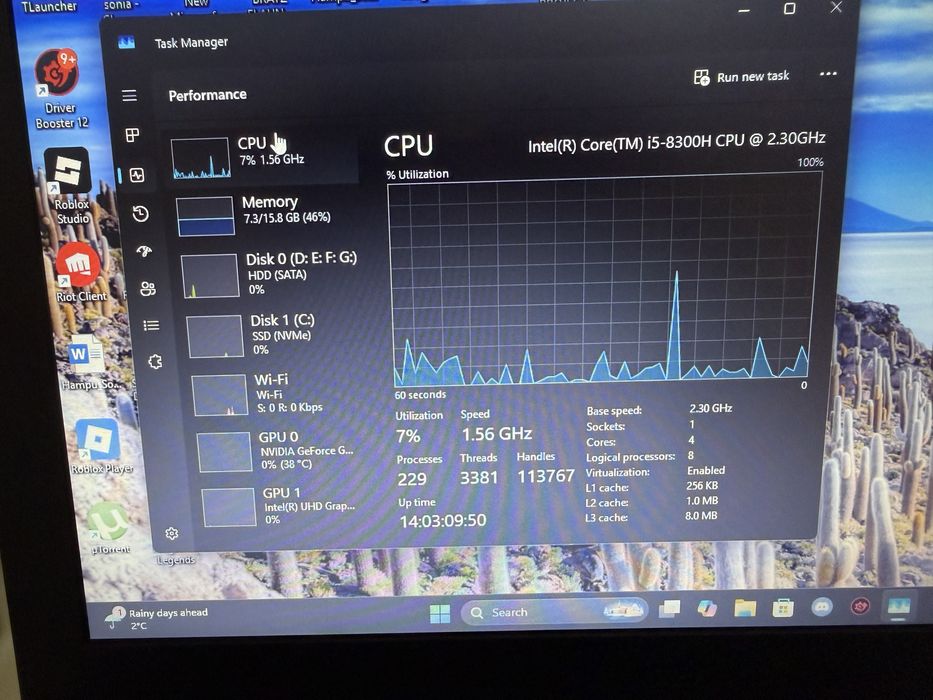 Laptop Gaming Acer Nitro 5 – i5 Gen 8, GTX 1050, 16GB RAM