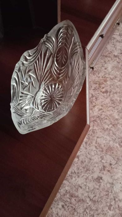 Антиквариат, Ваза Ладья,Хрустальная СССР