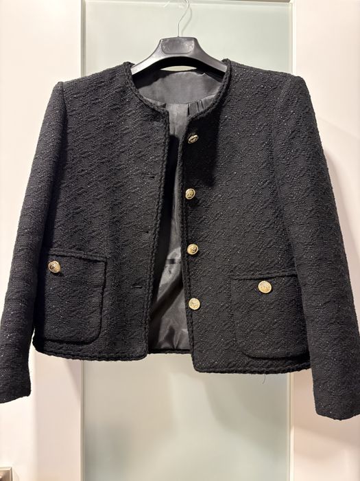 Maje черно сако с лек блясък