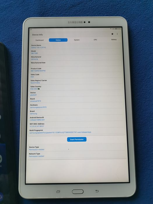 Samsung Galaxy Tab A SM-T580