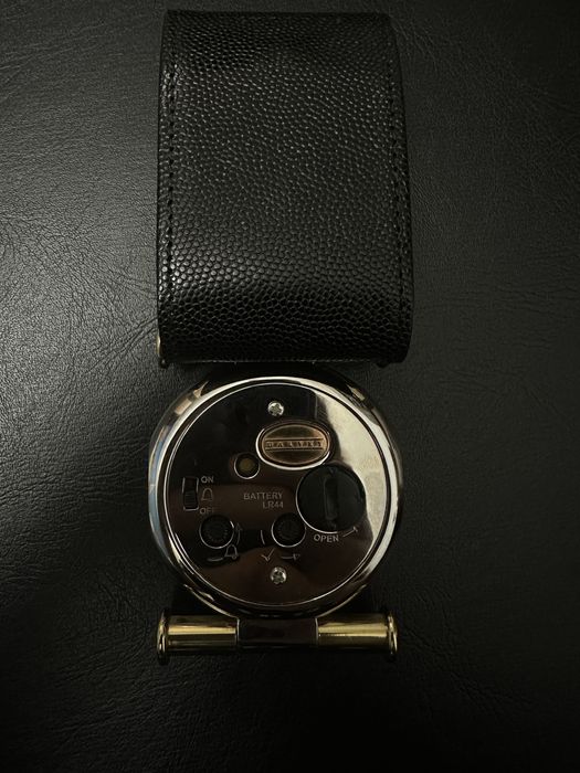 Dalvey Scotland X Leather Travel Clock Black Caviar