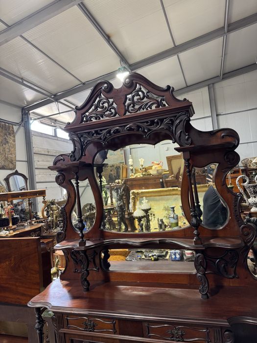 Bufet cu oglinda - lemn masiv, stil clasic