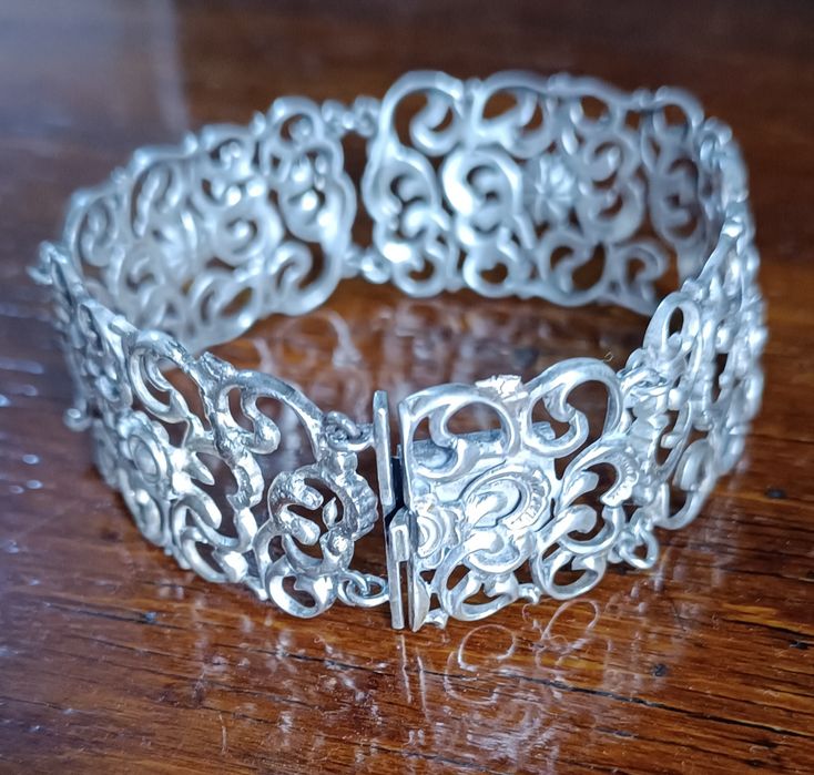 Серебряный браслет 925 проба Европа 60е годы .