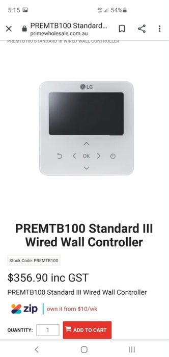 Telecomanda LG Air Conditioning PREMTB100