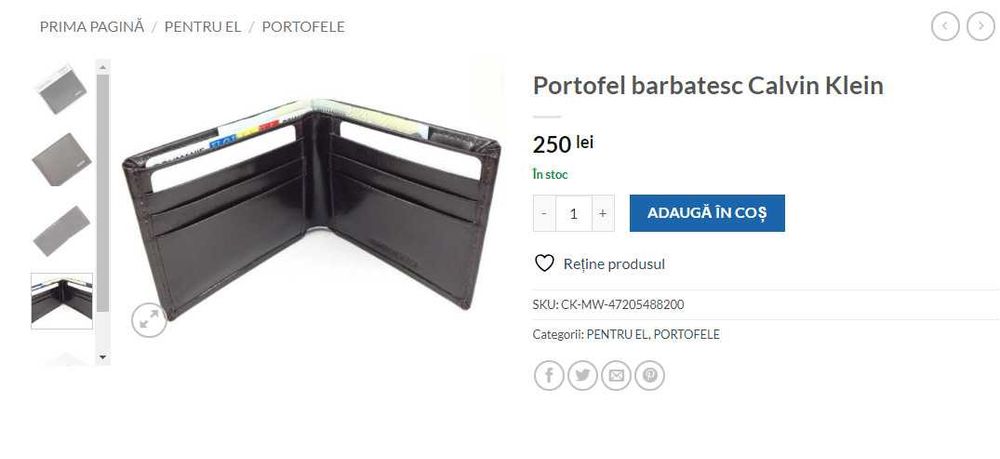 Vand portofel piele barbati nou Calvin Klein