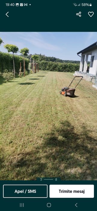 tund iarba/gazon tund gard viu/taiere copaci curatenie outdoor