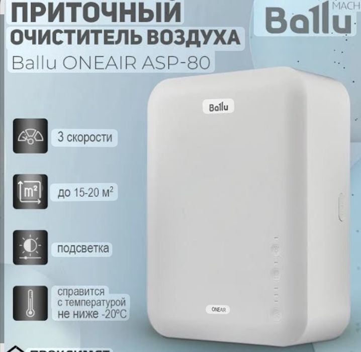 Ballu oneair asp-80 хаво тозалагич