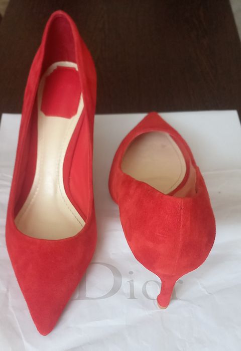 Туфли замш, красные 39 рр