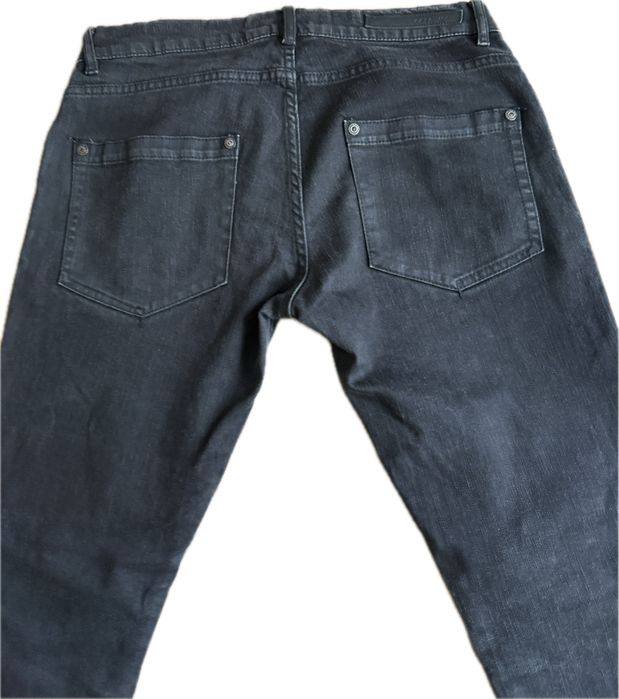 Jeans ROCK cu insertie de piele naturala