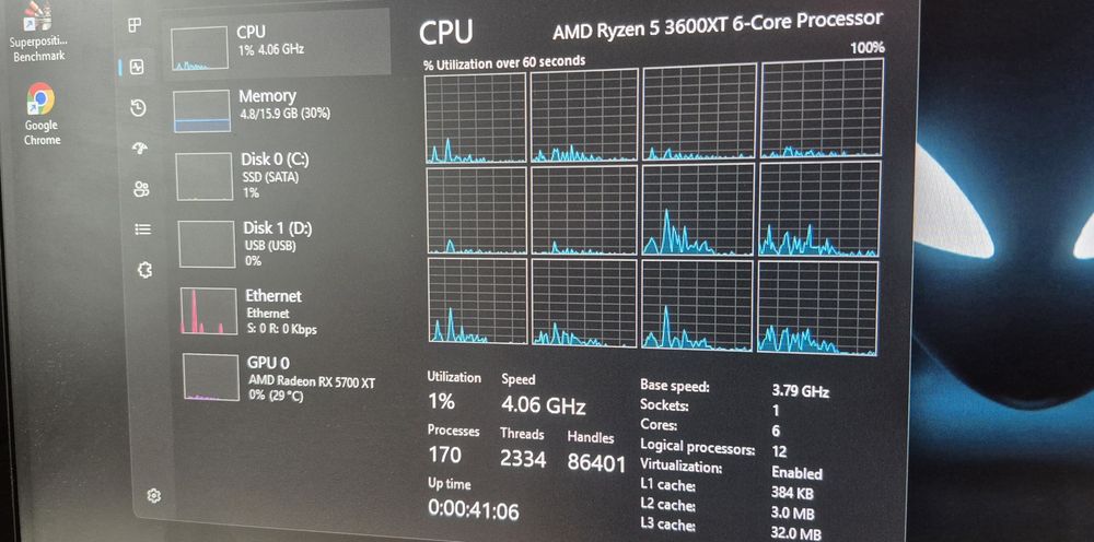 Pc gaming Alienware Aurora R10 Ryzen 5 3600XT 4.5GHz 16GB RAM 5700XT