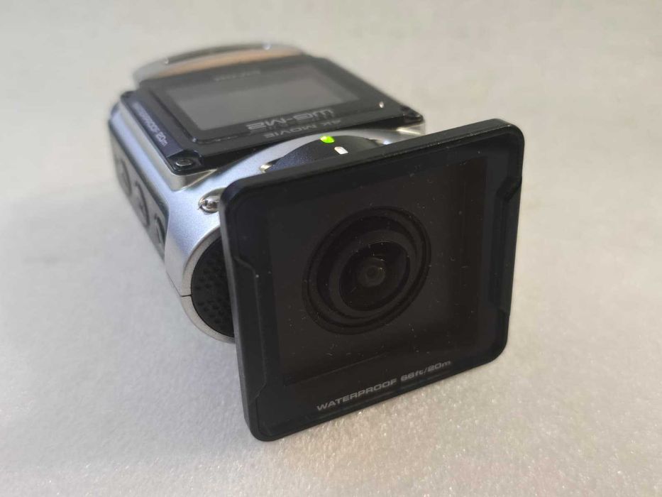 Cameră Video de Acțiune Ricoh WG-M2 Ultra HD 4K, Obiectiv Ultra-Wide 204°, Wi-Fi, Argintie