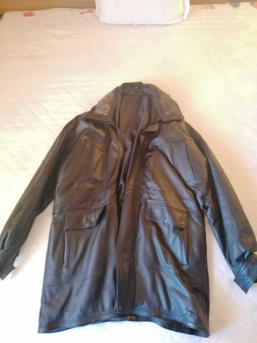 Есенно-зимно ретро кожено палто 2 броя