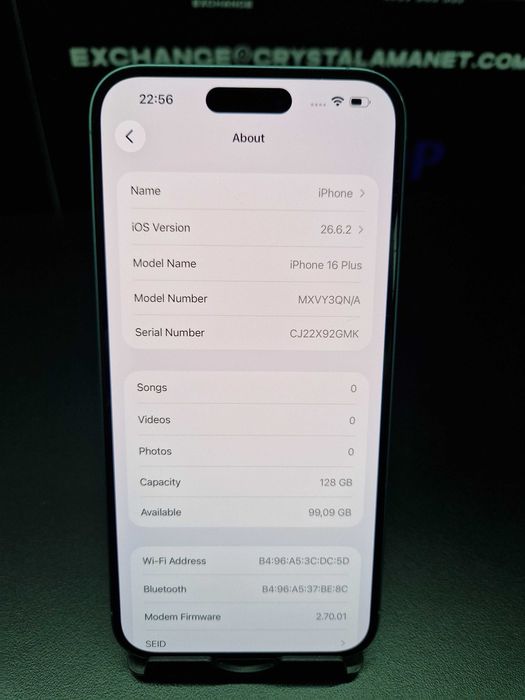 Apple iPhone 16 Plus Teal, 8GB RAM, Capacitate de Stocare 128GB
