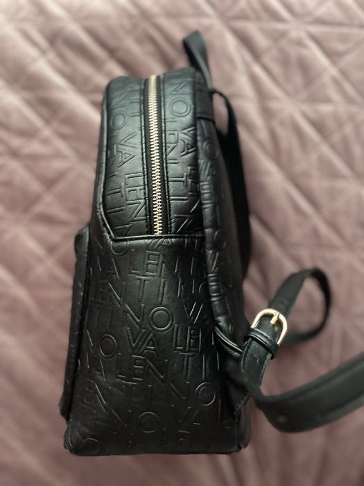 Раница Valentino, черна, кожена